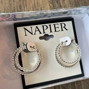 NAPIER NWT earrings. Silver plated